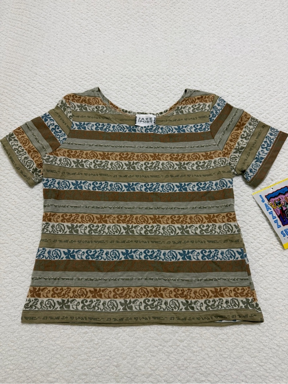 NWT Vintage Jazz Sport Short Sleeve Shirt Women’s Size Large